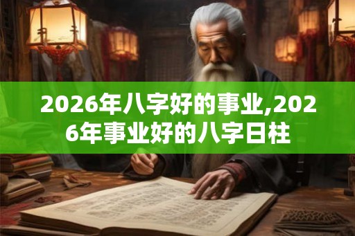 2026年八字好的事业,2026年事业好的八字日柱
