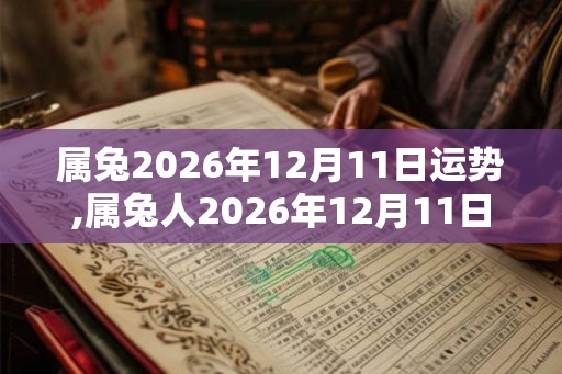 属兔2026年12月11日运势,属兔人2026年12月11日财运,生肖兔2026年12月11日运势 属兔2026年12月11日运势,属兔人2026年12月11日财运,生肖兔2026年12月11日运势