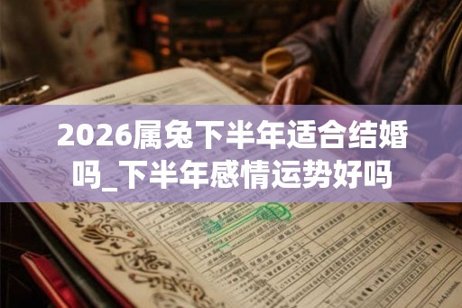 2026属兔下半年适合结婚吗_下半年感情运势好吗