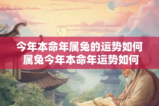 今年本命年属兔的运势如何 属兔今年本命年运势如何