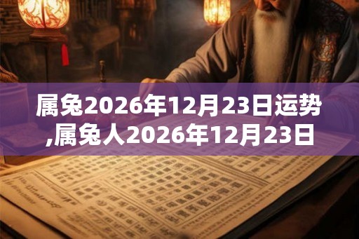属兔2026年12月23日运势,属兔人2026年12月23日财运,生肖兔2026年12月23日运势