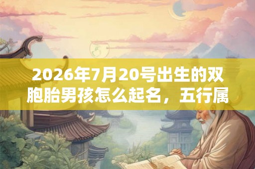 2026年7月20号出生的双胞胎男孩怎么起名，五行属什么