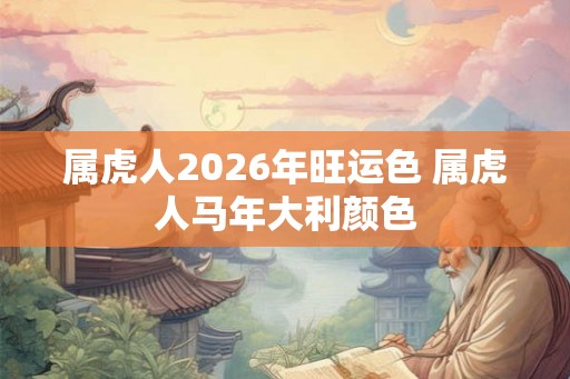 属虎人2026年旺运色 属虎人马年大利颜色