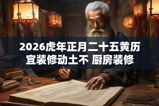 2026虎年正月二十五黄历宜装修动土不 厨房装修