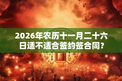 2026年农历十一月二十六日适不适合签约签合同? 2026年农历十一月二十六日适不适合签约签合同?