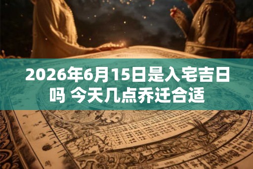 2026年6月15日是入宅吉日吗 今天几点乔迁合适