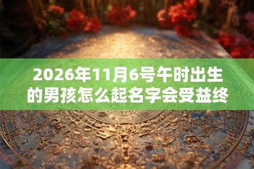 2026年11月6号午时出生的男孩怎么起名字会受益终生