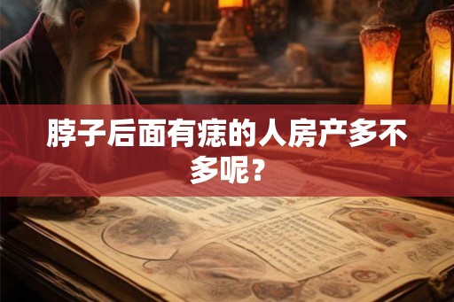 脖子后面有痣的人房产多不多呢? 脖子后面有痣的人房产多不多呢?