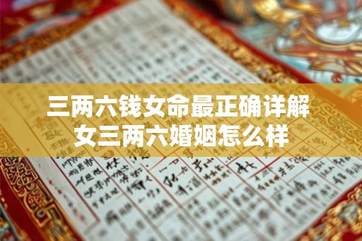 三两六钱女命最正确详解 女三两六婚姻怎么样 三两六钱女命最正确详解 女三两六婚姻怎么样