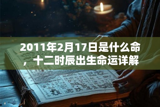 2011年2月17日是什么命，十二时辰出生命运详解