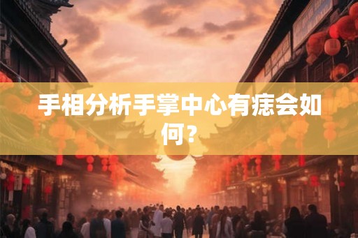手相分析手掌中心有痣会如何? 手相分析手掌中心有痣会如何?