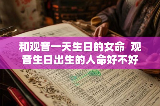和观音一天生日的女命  观音生日出生的人命好不好
