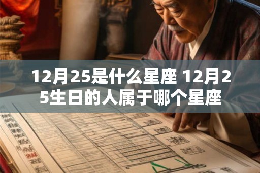 12月25是什么星座 12月25生日的人属于哪个星座 12月25是什么星座 12月25生日的人属于哪个星座
