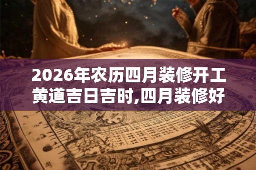 2026年农历四月装修开工黄道吉日吉时,四月装修好日子 2026年农历四月装修开工黄道吉日吉时,四月装修好日子