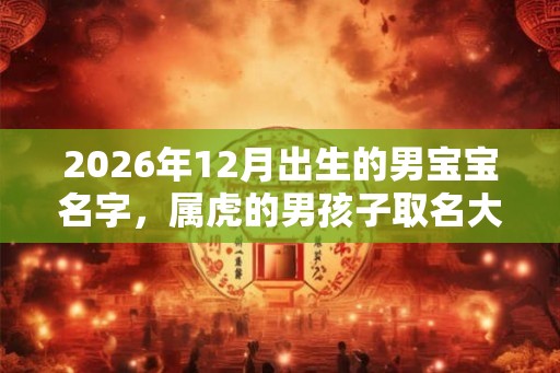 2026年12月出生的男宝宝名字,属虎的男孩子取名大全 2026年12月出生的男宝宝名字,属虎的男孩子取名大全