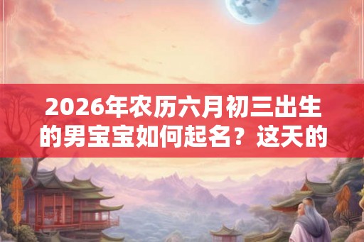 2026年农历六月初三出生的男宝宝如何起名？这天的卦象如何？
