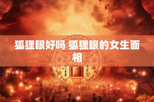 狐狸眼好吗 狐狸眼的女生面相 狐狸眼好吗 狐狸眼的女生面相
