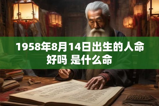 1958年8月14日出生的人命好吗 是什么命