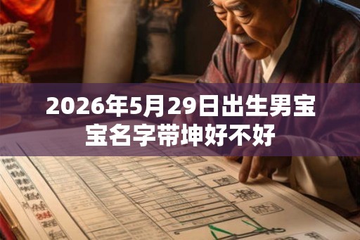 2026年5月29日出生男宝宝名字带坤好不好