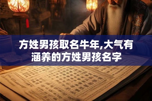 方姓男孩取名牛年,大气有涵养的方姓男孩名字 方姓男孩取名牛年,大气有涵养的方姓男孩名字