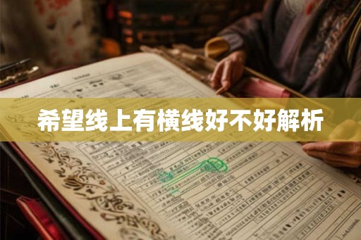 希望线上有横线好不好解析
