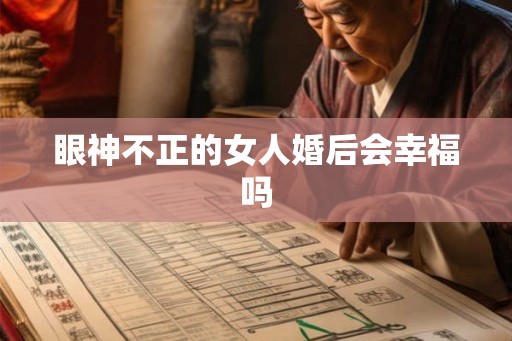 眼神不正的女人婚后会幸福吗
