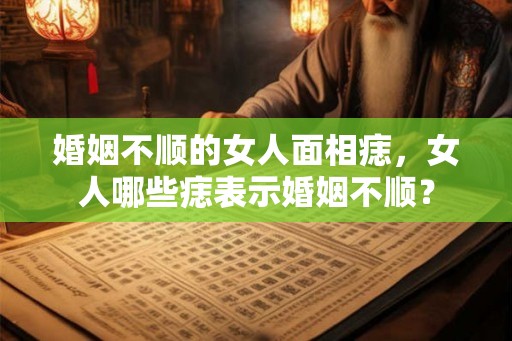 婚姻不顺的女人面相痣，女人哪些痣表示婚姻不顺？