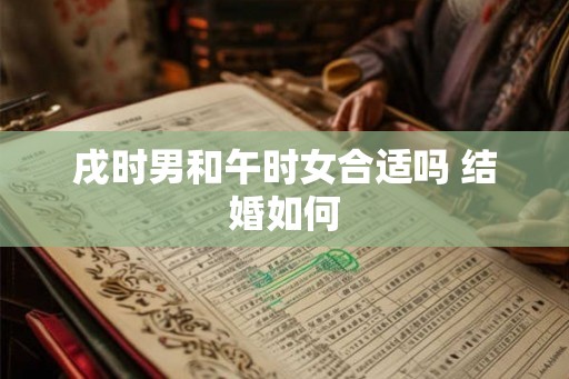 戌时男和午时女合适吗 结婚如何