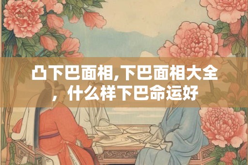 凸下巴面相,下巴面相大全，什么样下巴命运好
