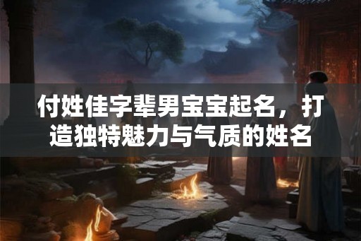 付姓佳字辈男宝宝起名，打造独特魅力与气质的姓名