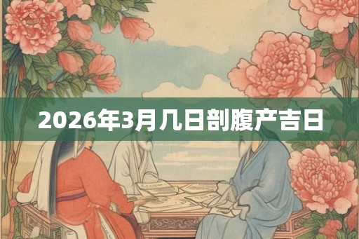 2026年3月几日剖腹产吉日