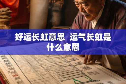 好运长虹意思  运气长虹是什么意思