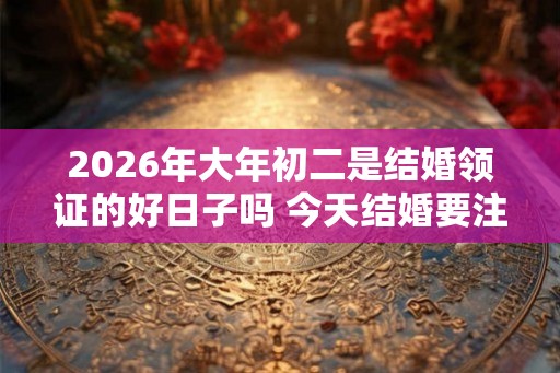 2026年大年初二是结婚领证的好日子吗 今天结婚要注意什么
