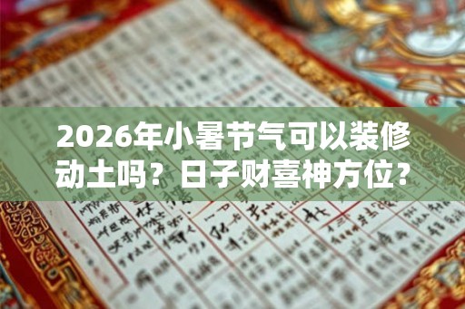 2026年小暑节气可以装修动土吗?日子财喜神方位? 2026年小暑节气可以装修动土吗?日子财喜神方位?