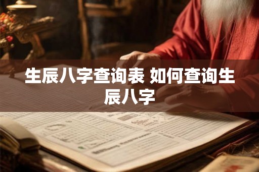 生辰八字查询表 如何查询生辰八字