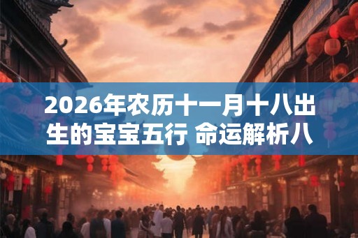 2026年农历十一月十八出生的宝宝五行 命运解析八字起名