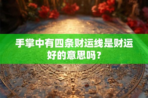 手掌中有四条财运线是财运好的意思吗？
