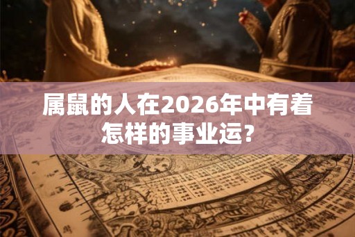 属鼠的人在2026年中有着怎样的事业运？