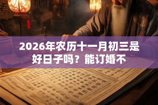 2026年农历十一月初三是好日子吗？能订婚不