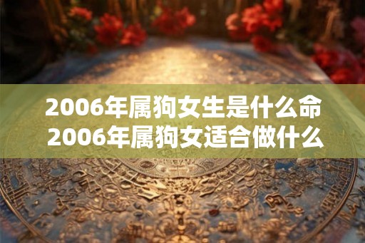 2006年属狗女生是什么命 2006年属狗女适合做什么职业