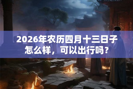 2026年农历四月十三日子怎么样，可以出行吗？