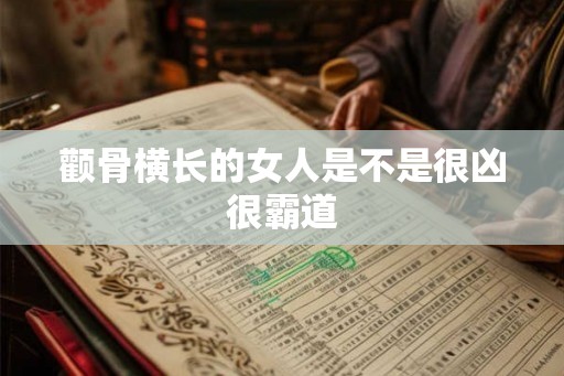 颧骨横长的女人是不是很凶很霸道