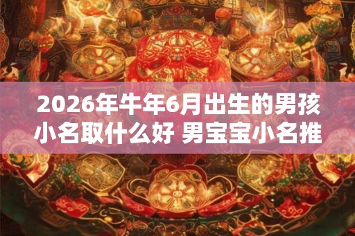 2026年牛年6月出生的男孩小名取什么好 男宝宝小名推荐