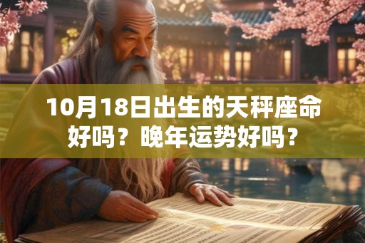 10月18日出生的天秤座命好吗？晚年运势好吗？