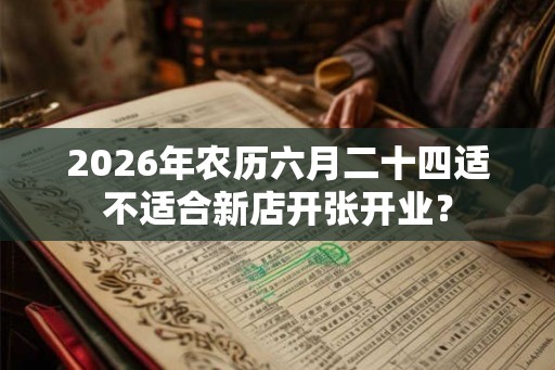 2026年农历六月二十四适不适合新店开张开业？