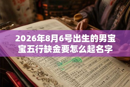 2026年8月6号出生的男宝宝五行缺金要怎么起名字
