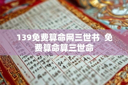 139免费算命网三世书 免费算命算三世命 139免费算命网三世书 免费算命算三世命