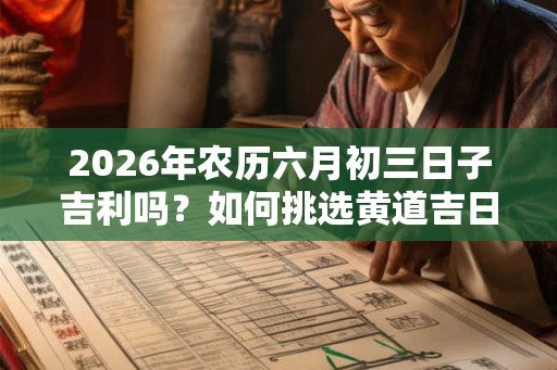 2026年农历六月初三日子吉利吗?如何挑选黄道吉日? 2026年农历六月初三日子吉利吗?如何挑选黄道吉日?