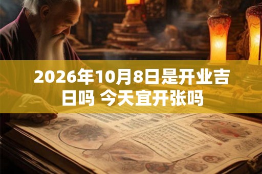 2026年10月8日是开业吉日吗 今天宜开张吗