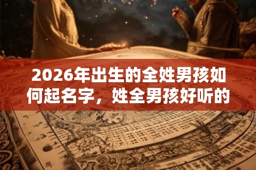 2026年出生的全姓男孩如何起名字，姓全男孩好听的名字